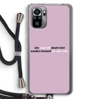 uw waarde daalt niet: Xiaomi Redmi Note 10S Transparant Hoesje met koord
