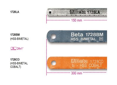 Beta Zaagbladen voor zaagbeugels 1728LA - 017280001