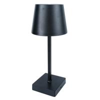 Benson LED tafellamp oplaadbaar - zwart - aanraaksensor - aluminium - 26 cm