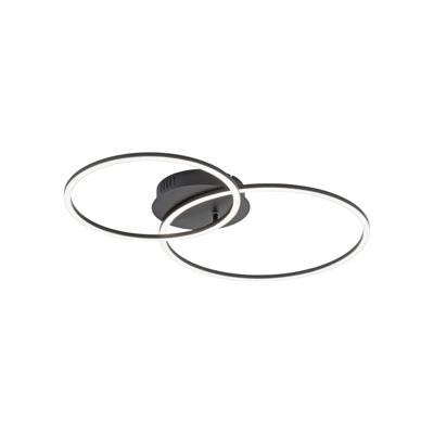 Just Light Moderne plafondlampIvanka 2-rings zwart - 14537-18