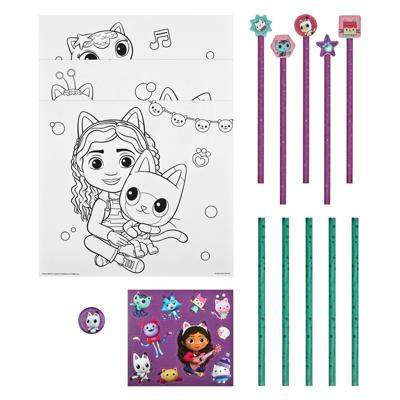 Undercover Kleurset met gummen gabby&apos;s poppenhuis, 29dlg.