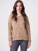 Trui met ronde hals en zebraprint