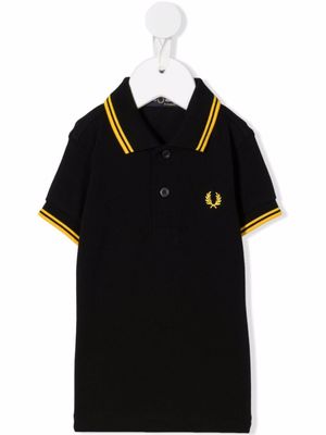 Fred Perry Kids polo à bords rayés - Noir