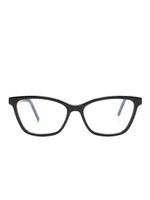 Saint Laurent Eyewear lunettes de vue rectangulaires à plaque logo - Noir - thumbnail