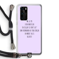 Relatief: Huawei P40 Transparant Hoesje met koord