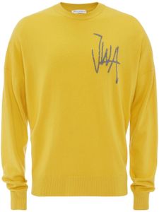 JW Anderson pull à logo brodé - Jaune