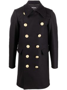 DSQUARED2 manteau en laine à boutonnière croisée - Noir