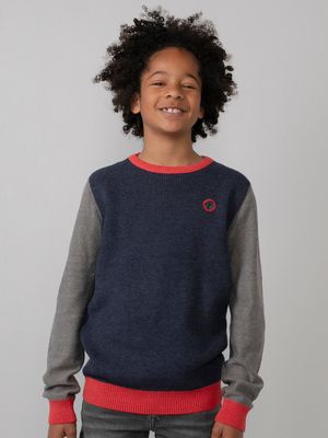 50% korting - Petrol Industries Jongens Colorblock trui Rood Orange - 92