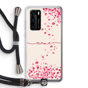 Hartjes en kusjes: Huawei P40 Transparant Hoesje met koord