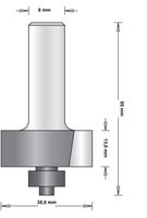 8 MM SPONNINGSFREES MET ONDERLAGER35X55X12,