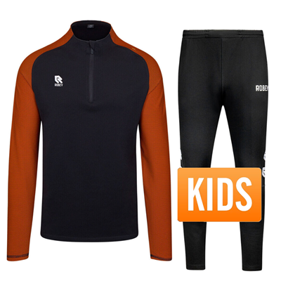Robey - Performance Half-Zip Trainingspak - Zwart/ Geel - Kinderen