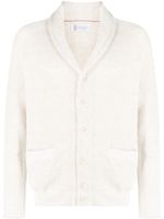 Brunello Cucinelli cardigan nervuré en coton mélangé - Tons neutres