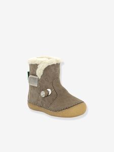 Leren enkellaarsjes voor babymeisjes So Windy KICKERS® 1ste stapjes beige