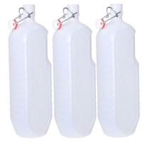 CM beugelfles/weckfles/waterfles container - 3x - wit - kunststof - 2 liter