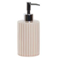 Zeeppompje/zeepdispenser roze keramiek 18 cm - Zeeppompjes - thumbnail