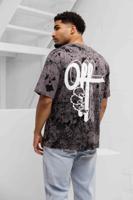 Off The Pitch Blotch Loose Fit T-Shirt Heren Zwart - Maat XS - Kleur: Zwart | Soccerfanshop