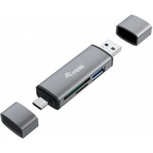 Equip 245460 geheugenkaartlezer USB 3.2 Gen 1 (3.1 Gen 1) Type-A/Type-C Grijs