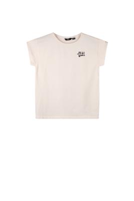 NoBell zomer t-shirt meisjes - ivoor wit - back print - Kase