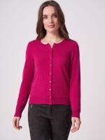 Basic fijngebreid vest met ronde hals van biologisch cashmere