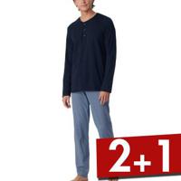 Schiesser Long Fine Interlock Collar Pyjamas
