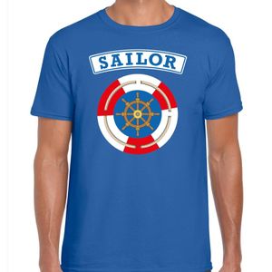Zeeman/sailor verkleed t-shirt blauw voor heren