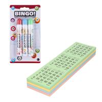 Bingokaarten nummers 1-75 - 100x vellen - inclusief 3x bingostiften