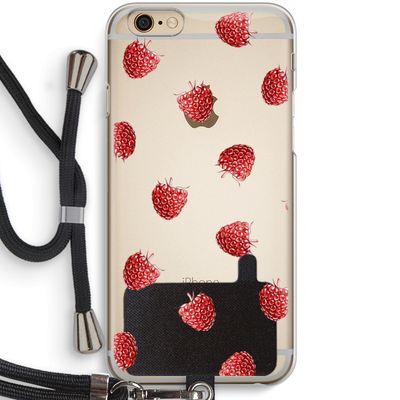 Framboosjes: iPhone 6 / 6S Transparant Hoesje met koord