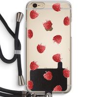 Framboosjes: iPhone 6 / 6S Transparant Hoesje met koord Framboosjes: iPhone 6 / 6S Transparant Hoesje met koord