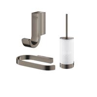 Grohe Selection Toiletaccessoires - closethouder - zonder klep - closetborstelset - handdoekhaak - hard graphite geborsteld (antraciet) SW444311/SW444378/SW444153