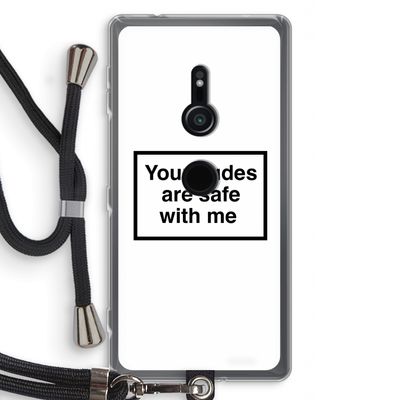 Safe with me: Sony Xperia XZ2 Transparant Hoesje met koord