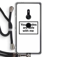 Safe with me: Sony Xperia XZ2 Transparant Hoesje met koord