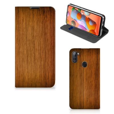 Samsung Galaxy M11 | A11 Book | Wallet Case | Donker Hout
