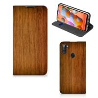 Samsung Galaxy M11 | A11 Book | Wallet Case | Donker Hout