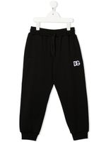 Dolce & Gabbana Kids pantalon de jogging à logo brodé - Noir