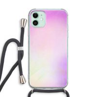 Flow mist pastel: iPhone 11 Transparant Hoesje met koord