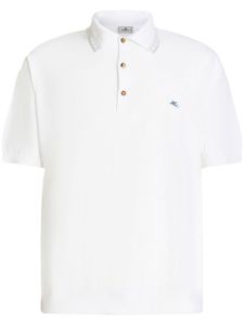 ETRO polo à logo brodé - Blanc