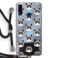 It's a Purrr Case: Samsung Galaxy A20s Transparant Hoesje met koord