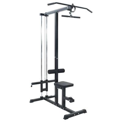 Lat pulldown machine Zwart 110 x 70 x 187 cm Poedergecoat staal