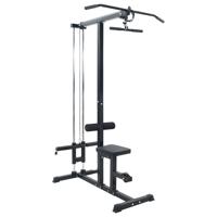 Lat pulldown machine Zwart 110 x 70 x 187 cm Poedergecoat staal