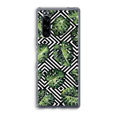 Geometrische jungle: Sony Xperia 5 Transparant Hoesje