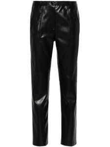 PINKO pantalon droit en cuir artificiel - Noir