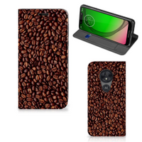 Motorola Moto G7 Play Flip Style Cover Koffiebonen