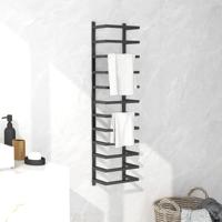 VidaXL Handdoekenrek 24x12x96 cm staal zwart