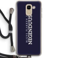 Blijve plakken in Negenduust: Samsung Galaxy J6 (2018) Transparant Hoesje met koord