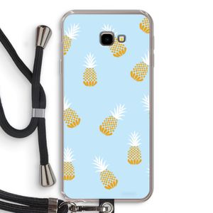 Ananasjes: Samsung Galaxy J4 Plus Transparant Hoesje met koord