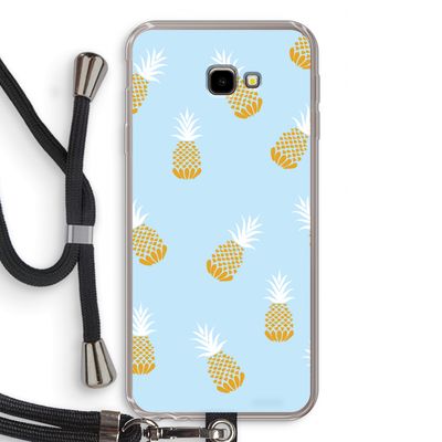 Ananasjes: Samsung Galaxy J4 Plus Transparant Hoesje met koord