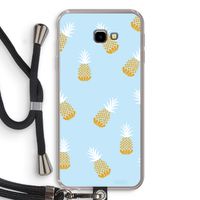 Ananasjes: Samsung Galaxy J4 Plus Transparant Hoesje met koord