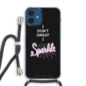 Sparkle quote: iPhone 12 mini Transparant Hoesje met koord