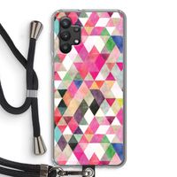 Gekleurde driehoekjes: Samsung Galaxy A32 5G Transparant Hoesje met koord
