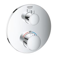 Grohe Grohtherm Inbouwthermostaat - 2 knoppen - rond - chroom 24076000 - thumbnail
